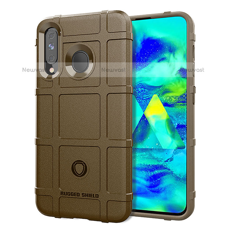 Ultra-thin Silicone Gel Soft Case 360 Degrees Cover J01S for Samsung Galaxy M40 Brown
