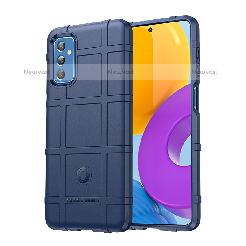Ultra-thin Silicone Gel Soft Case 360 Degrees Cover J01S for Samsung Galaxy M52 5G Blue