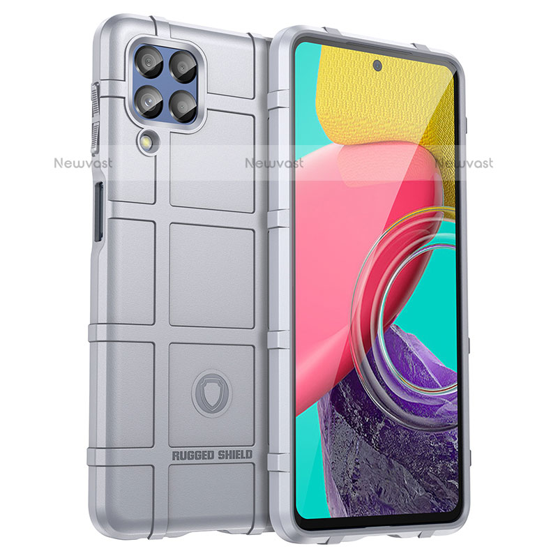 Ultra-thin Silicone Gel Soft Case 360 Degrees Cover J01S for Samsung Galaxy M53 5G Gray