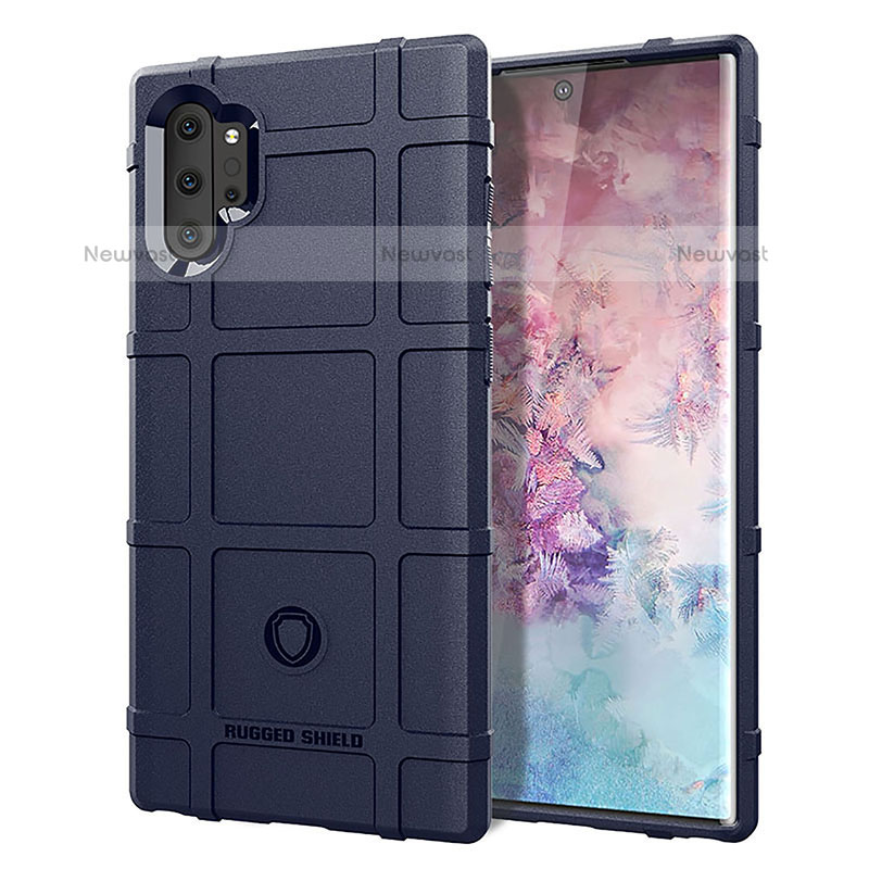 Ultra-thin Silicone Gel Soft Case 360 Degrees Cover J01S for Samsung Galaxy Note 10 Plus 5G Blue