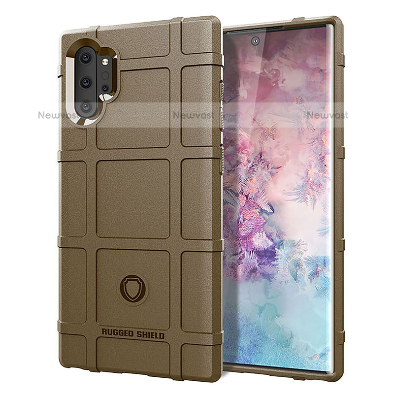 Ultra-thin Silicone Gel Soft Case 360 Degrees Cover J01S for Samsung Galaxy Note 10 Plus 5G Brown