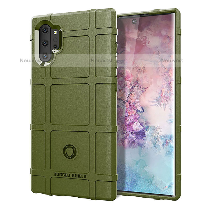 Ultra-thin Silicone Gel Soft Case 360 Degrees Cover J01S for Samsung Galaxy Note 10 Plus 5G Green