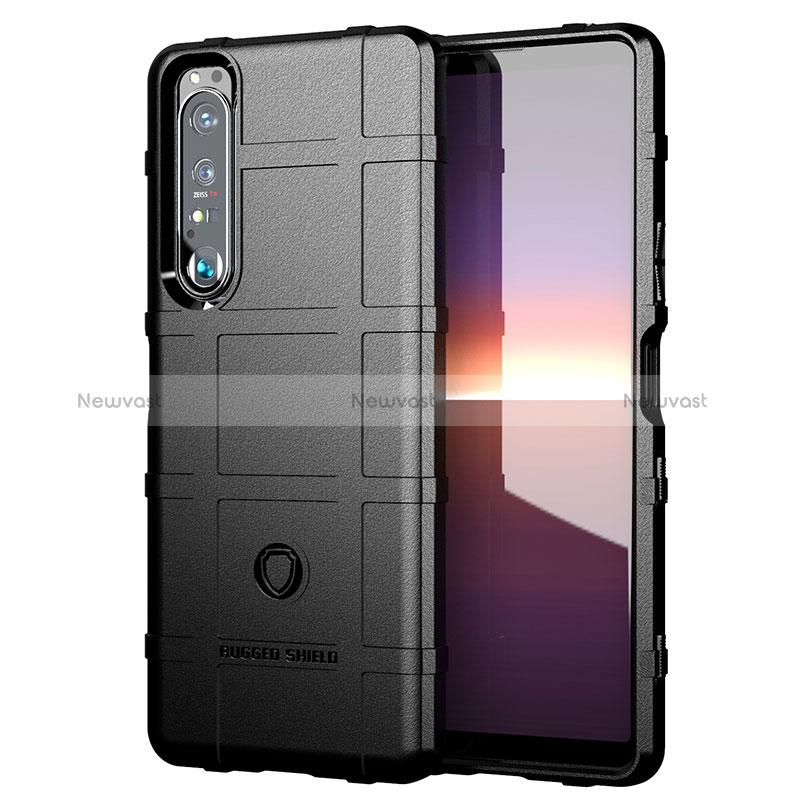 Ultra-thin Silicone Gel Soft Case 360 Degrees Cover J01S for Sony Xperia 1 III Black