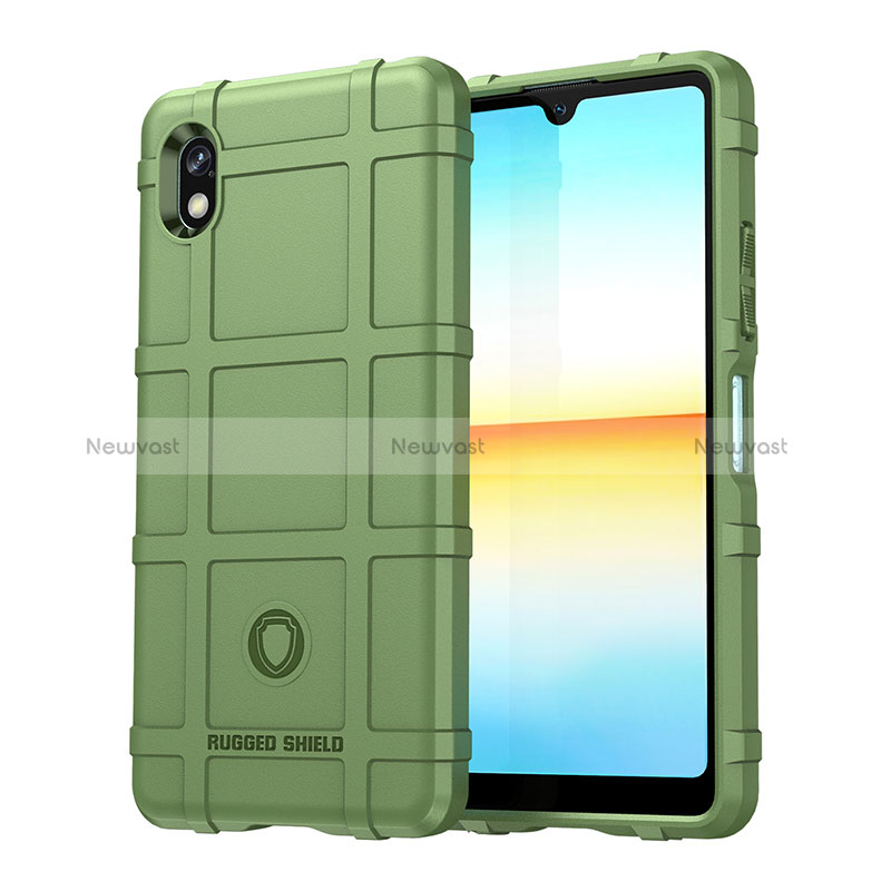 Ultra-thin Silicone Gel Soft Case 360 Degrees Cover J01S for Sony Xperia Ace III Green