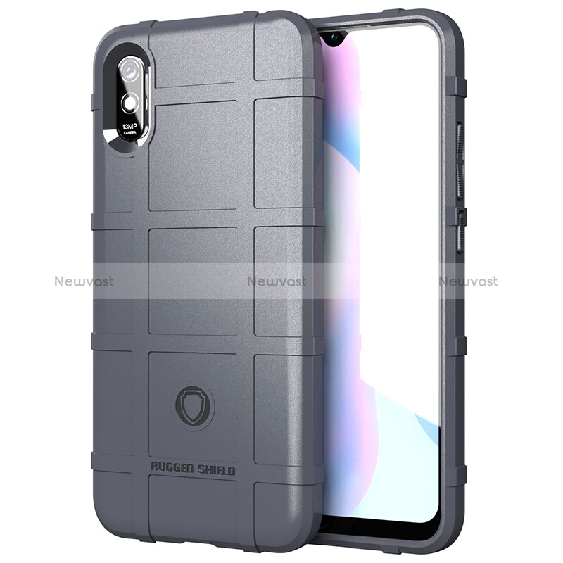 Ultra-thin Silicone Gel Soft Case 360 Degrees Cover J01S for Xiaomi Redmi 9AT Gray