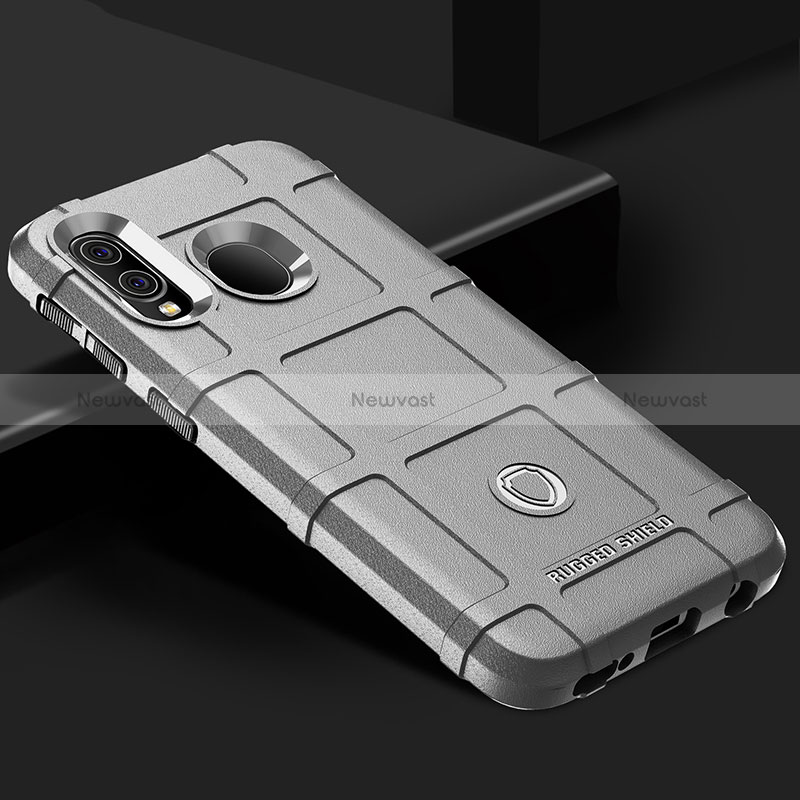 Ultra-thin Silicone Gel Soft Case 360 Degrees Cover J02S for Samsung Galaxy A40 Gray
