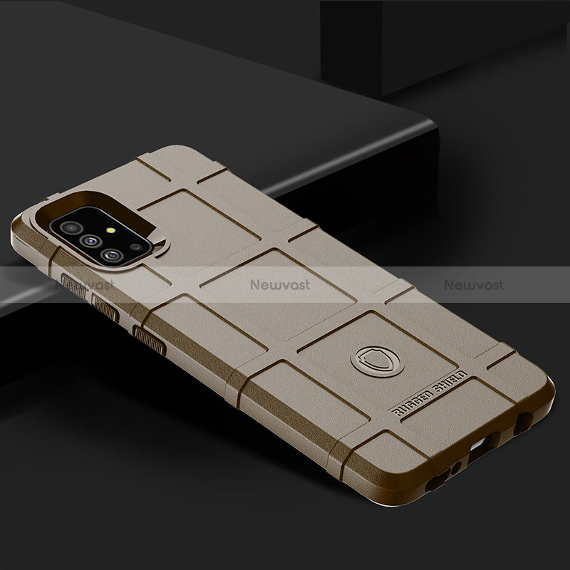 Ultra-thin Silicone Gel Soft Case 360 Degrees Cover J02S for Samsung Galaxy A51 5G Brown