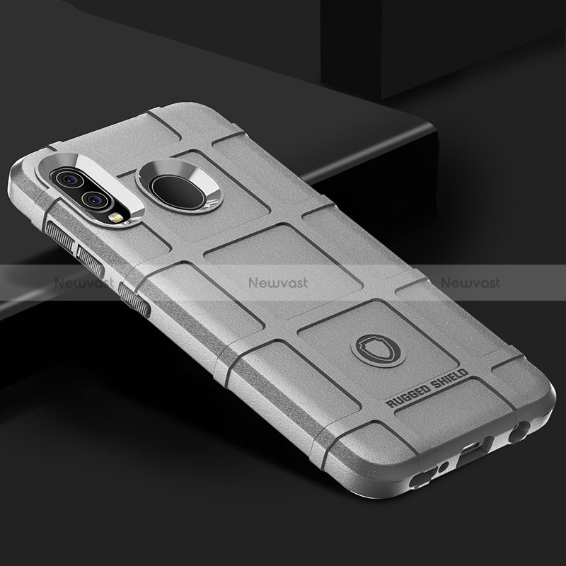 Ultra-thin Silicone Gel Soft Case 360 Degrees Cover J02S for Samsung Galaxy M10S Gray