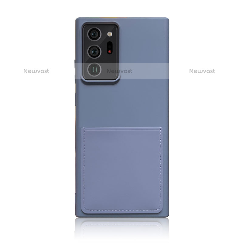 Ultra-thin Silicone Gel Soft Case 360 Degrees Cover MJ1 for Samsung Galaxy Note 20 Ultra 5G Lavender Gray