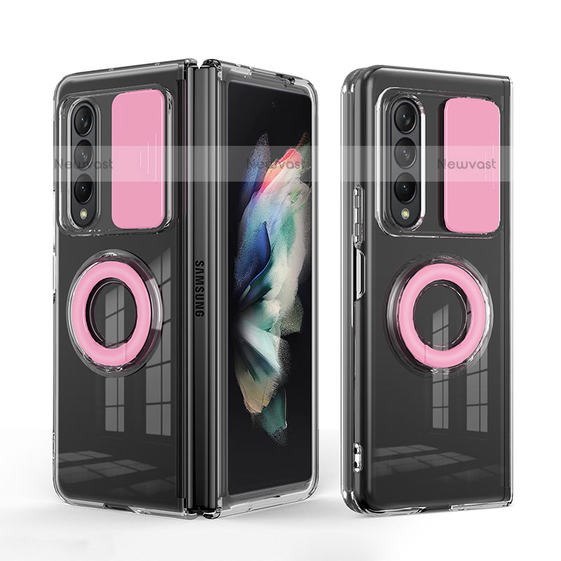 Ultra-thin Silicone Gel Soft Case 360 Degrees Cover MJ1 for Samsung Galaxy Z Fold3 5G Pink