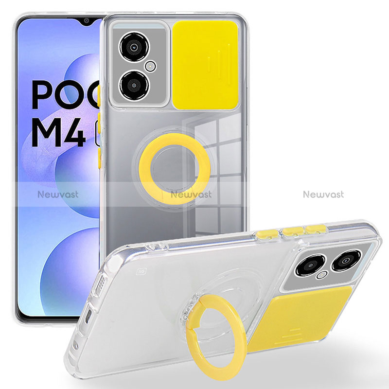 Ultra-thin Silicone Gel Soft Case 360 Degrees Cover MJ1 for Xiaomi Redmi Note 11R 5G Yellow