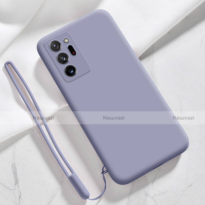 Ultra-thin Silicone Gel Soft Case 360 Degrees Cover N03 for Samsung Galaxy Note 20 Ultra 5G Lavender Gray