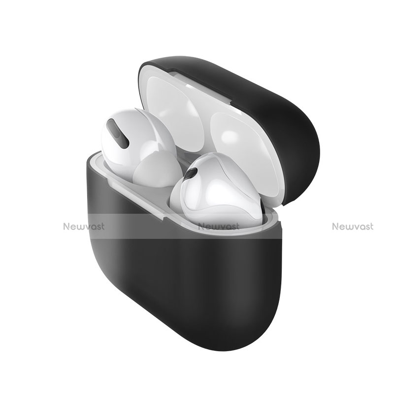 Ultra-thin Silicone Gel Soft Case 360 Degrees Cover S01 for Apple AirPods Pro Black