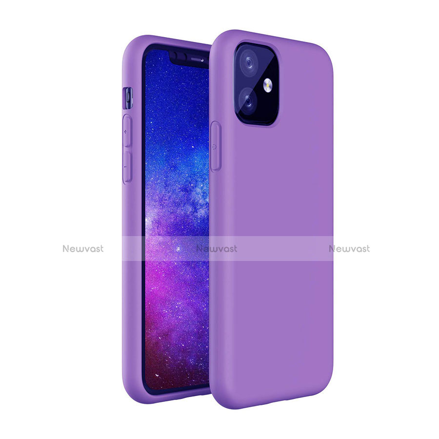 Ultra-thin Silicone Gel Soft Case 360 Degrees Cover S01 for Apple iPhone 11 Purple