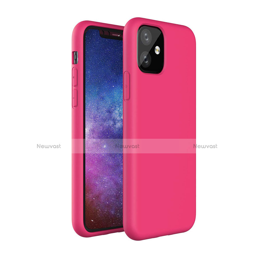 Ultra-thin Silicone Gel Soft Case 360 Degrees Cover S01 for Apple iPhone 11 Red