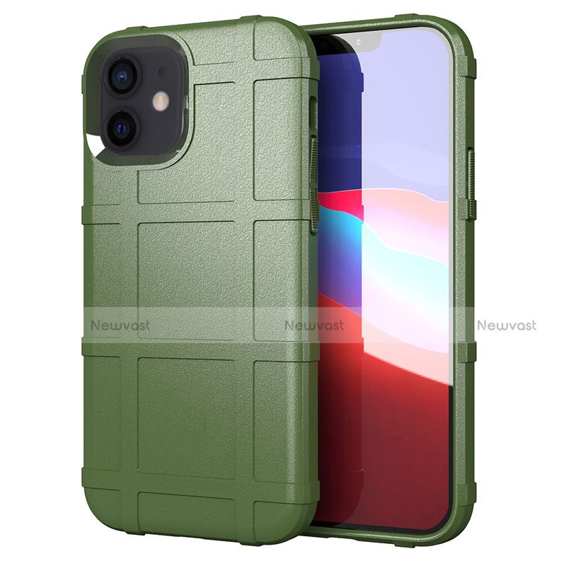 Ultra-thin Silicone Gel Soft Case 360 Degrees Cover S01 for Apple iPhone 12 Mini Green