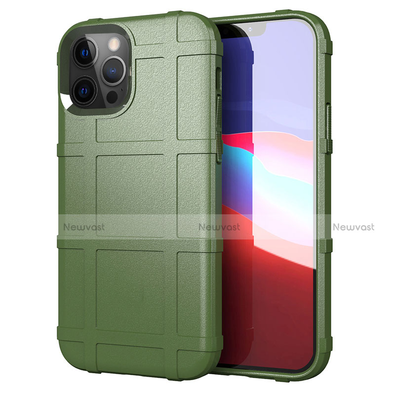 Ultra-thin Silicone Gel Soft Case 360 Degrees Cover S01 for Apple iPhone 12 Pro Green