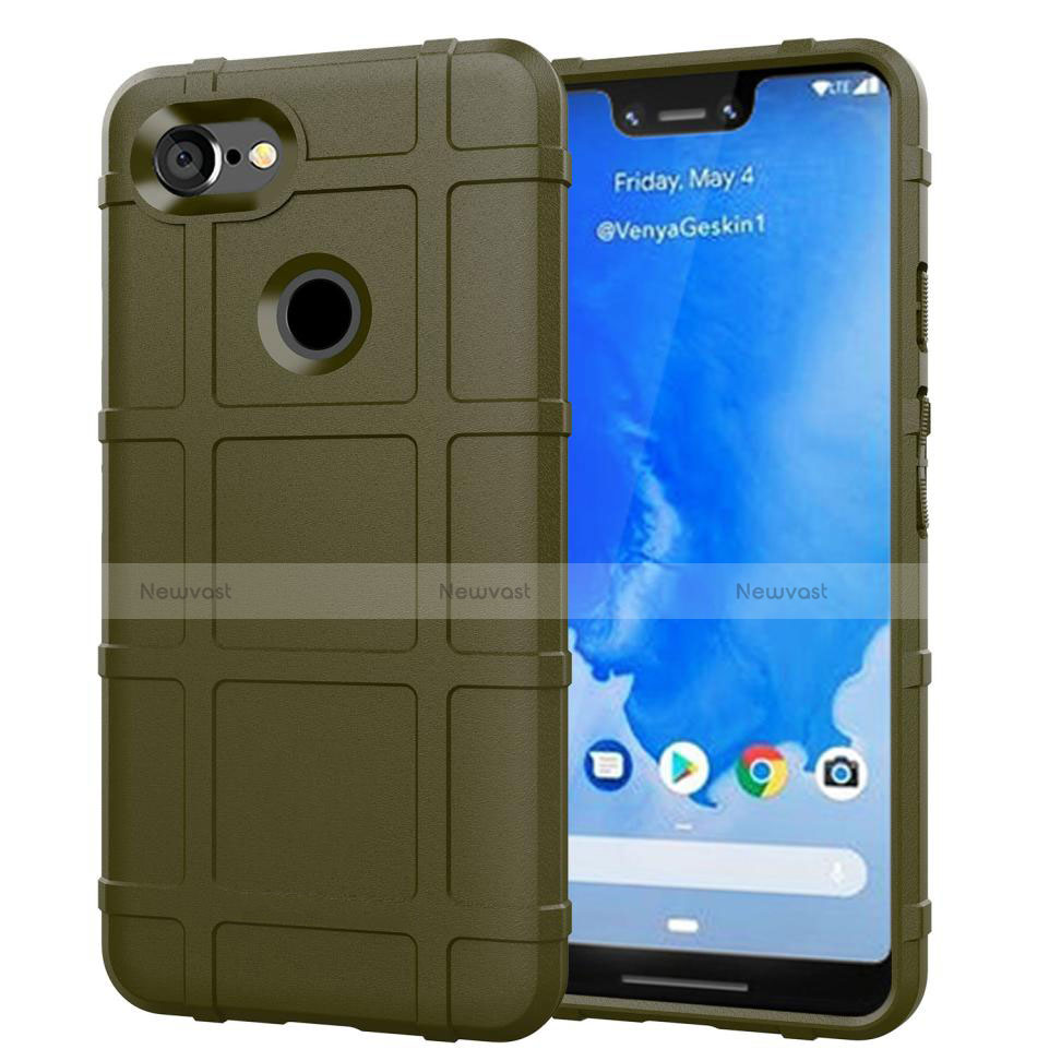 Ultra-thin Silicone Gel Soft Case 360 Degrees Cover S01 for Google Pixel 3 XL Green