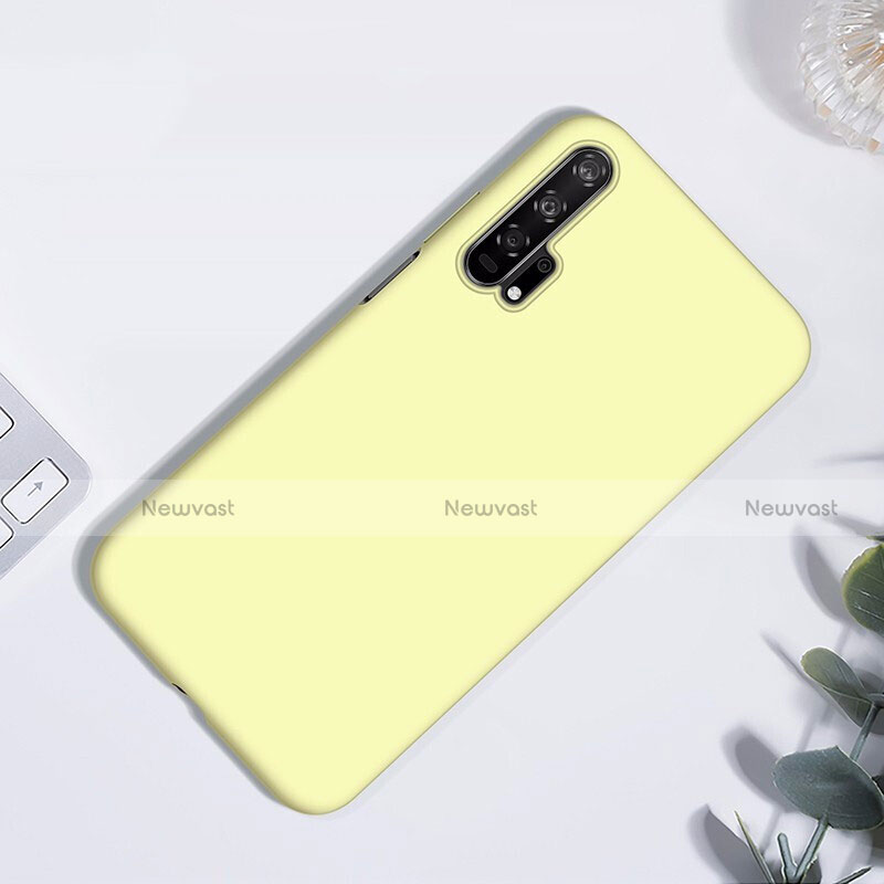 Ultra-thin Silicone Gel Soft Case 360 Degrees Cover S01 for Huawei Honor 20 Pro Yellow