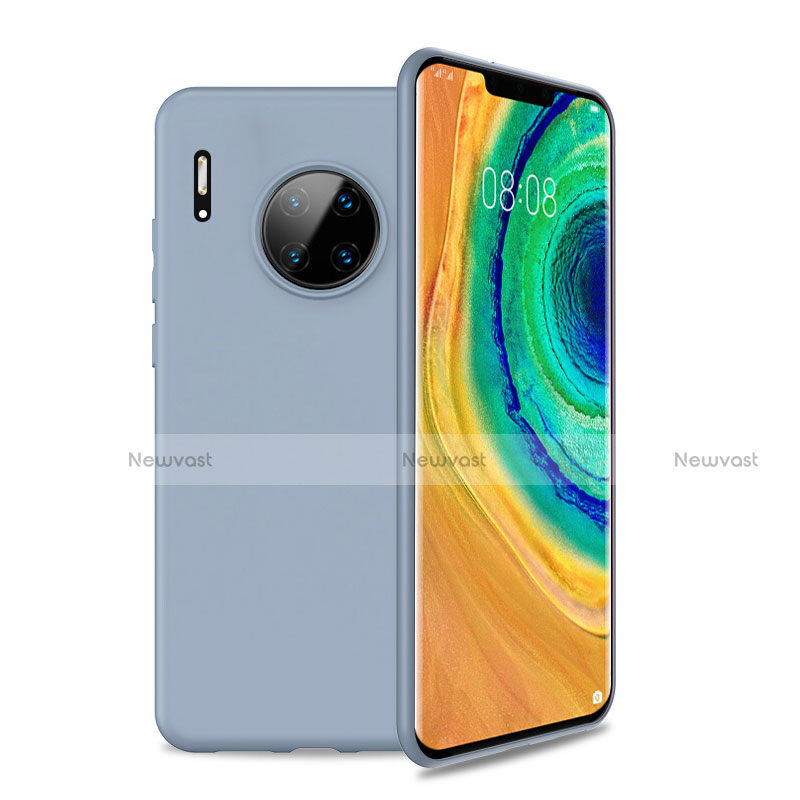 Ultra-thin Silicone Gel Soft Case 360 Degrees Cover S01 for Huawei Mate 30 Pro Sky Blue