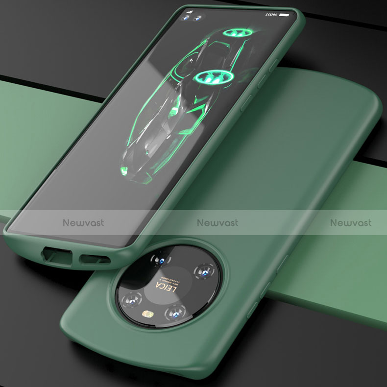 Ultra-thin Silicone Gel Soft Case 360 Degrees Cover S01 for Huawei Mate 40 Pro Midnight Green
