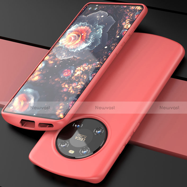 Ultra-thin Silicone Gel Soft Case 360 Degrees Cover S01 for Huawei Mate 40E Pro 4G Red