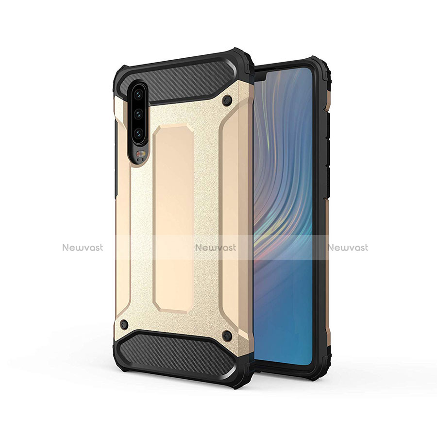 Ultra-thin Silicone Gel Soft Case 360 Degrees Cover S01 for Huawei P30 Gold