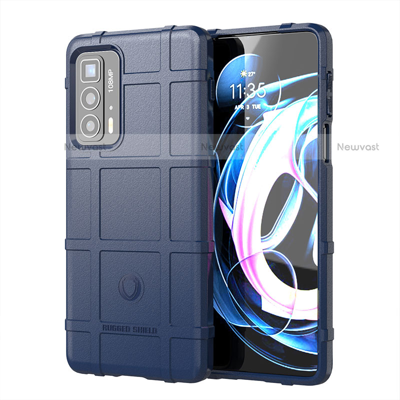 Ultra-thin Silicone Gel Soft Case 360 Degrees Cover S01 for Motorola Moto Edge 20 Pro 5G Blue