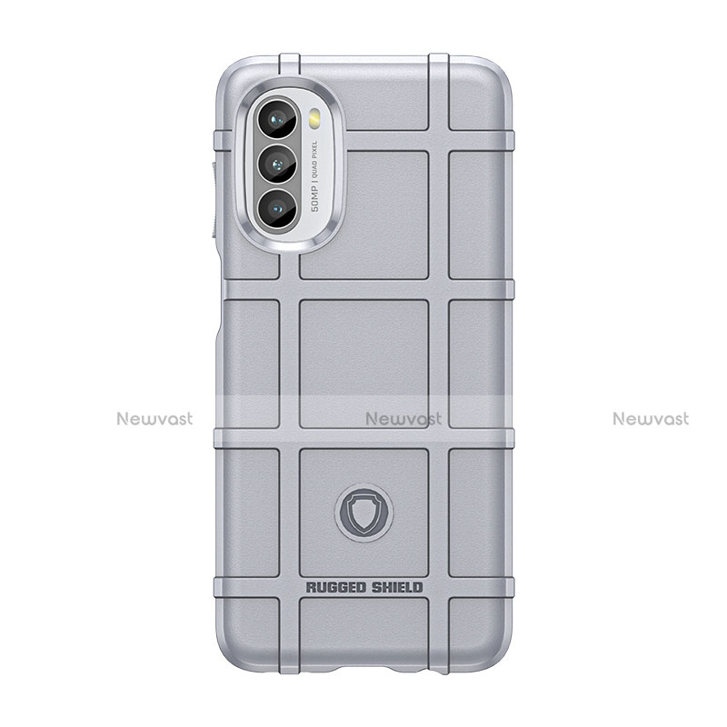 Ultra-thin Silicone Gel Soft Case 360 Degrees Cover S01 for Motorola Moto G71s 5G Gray