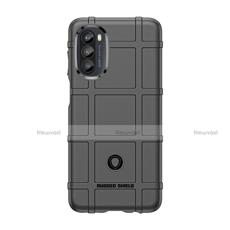 Ultra-thin Silicone Gel Soft Case 360 Degrees Cover S01 for Motorola Moto G82 5G Black