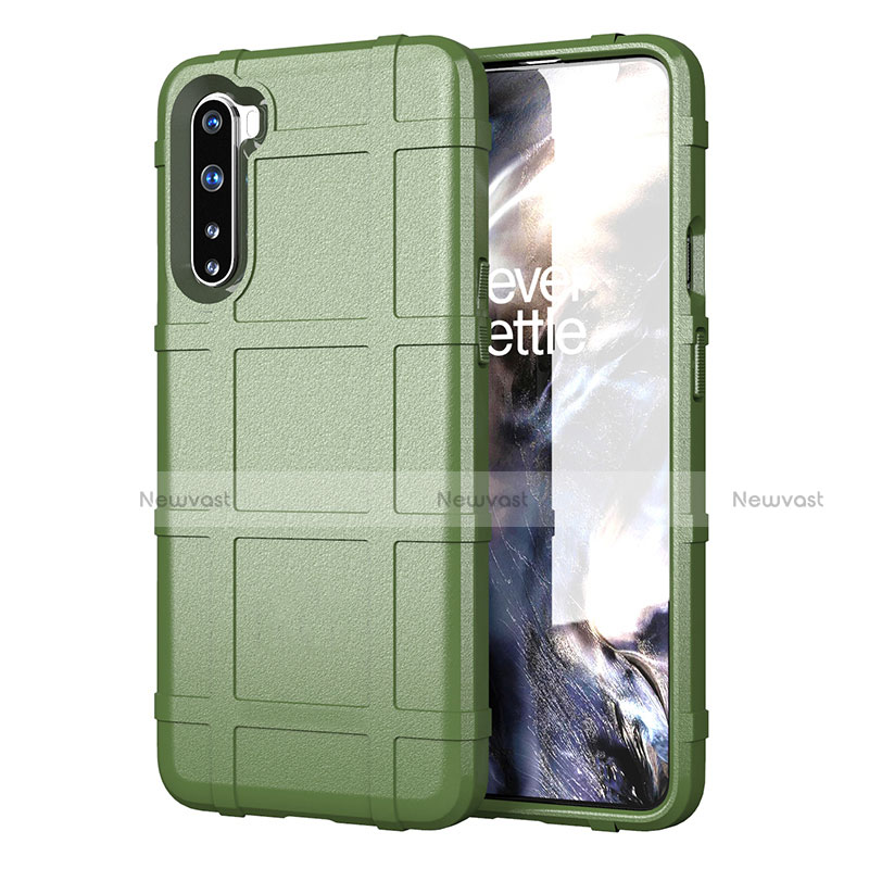 Ultra-thin Silicone Gel Soft Case 360 Degrees Cover S01 for OnePlus Nord Army green