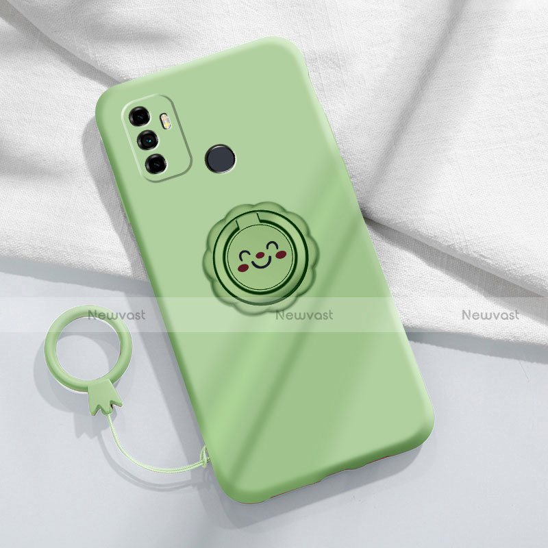 Ultra-thin Silicone Gel Soft Case 360 Degrees Cover S01 for Oppo A53 Matcha Green