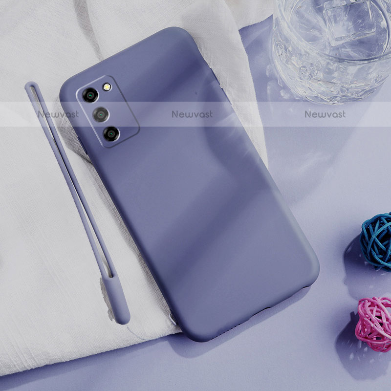 Ultra-thin Silicone Gel Soft Case 360 Degrees Cover S01 for Oppo A55S 5G Lavender Gray