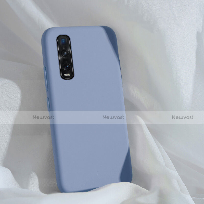 Ultra-thin Silicone Gel Soft Case 360 Degrees Cover S01 for Oppo Find X2 Pro Gray