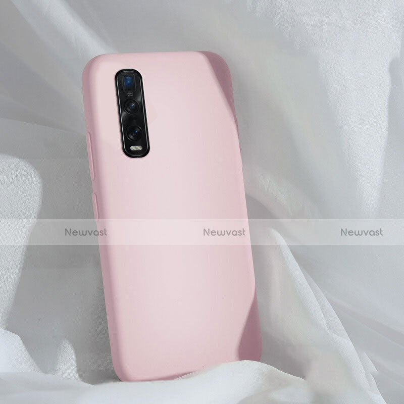 Ultra-thin Silicone Gel Soft Case 360 Degrees Cover S01 for Oppo Find X2 Pro Pink