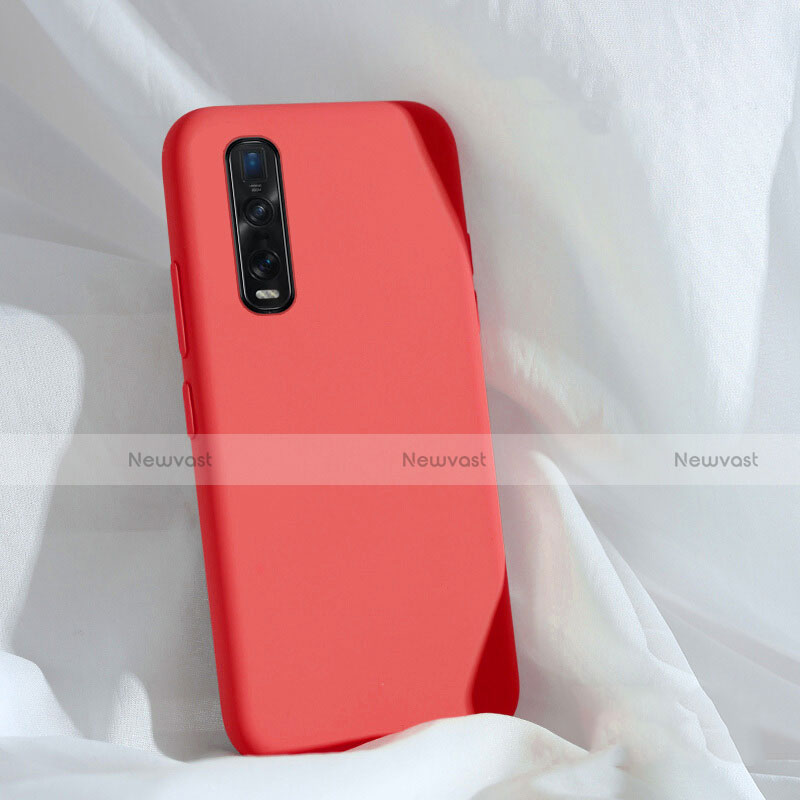 Ultra-thin Silicone Gel Soft Case 360 Degrees Cover S01 for Oppo Find X2 Pro Red