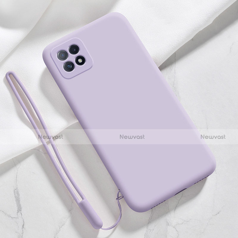 Ultra-thin Silicone Gel Soft Case 360 Degrees Cover S01 for Oppo Reno4 SE 5G Clove Purple