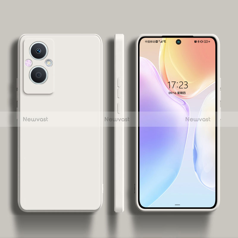 Ultra-thin Silicone Gel Soft Case 360 Degrees Cover S01 for Oppo Reno7 Lite 5G White