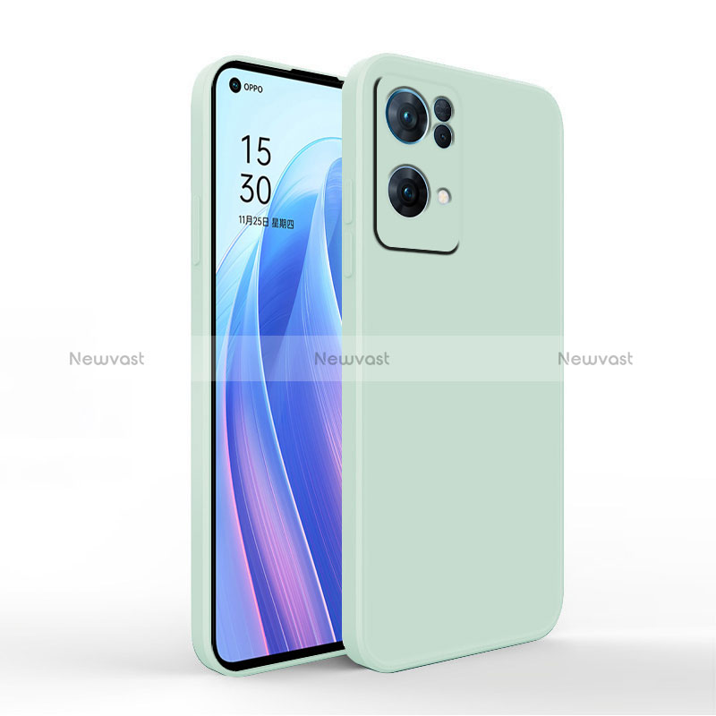Ultra-thin Silicone Gel Soft Case 360 Degrees Cover S01 for Oppo Reno7 Pro 5G Matcha Green
