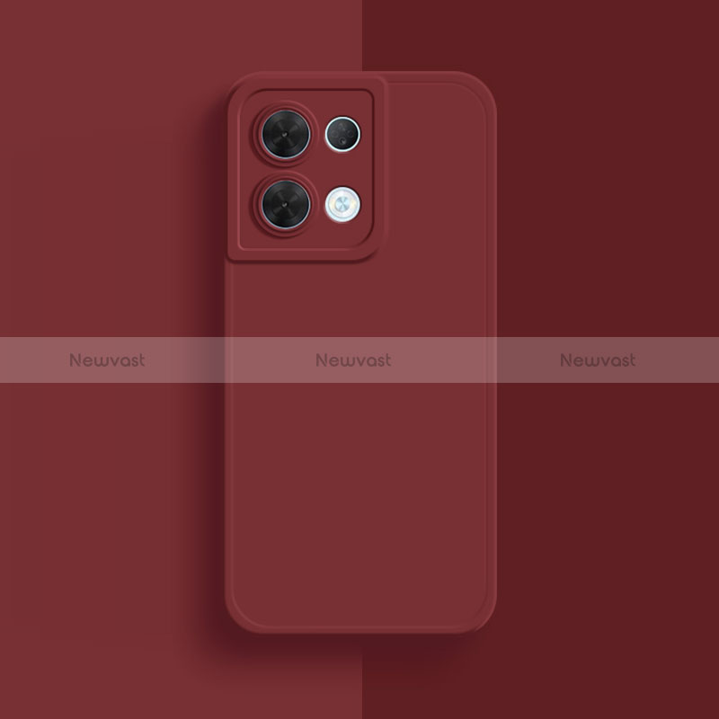Ultra-thin Silicone Gel Soft Case 360 Degrees Cover S01 for Oppo Reno8 Pro 5G Red