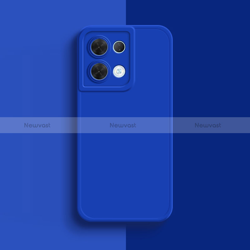 Ultra-thin Silicone Gel Soft Case 360 Degrees Cover S01 for Oppo Reno9 Pro 5G Blue