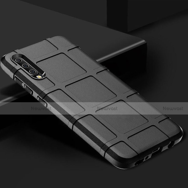 Ultra-thin Silicone Gel Soft Case 360 Degrees Cover S01 for Samsung Galaxy A70 Black