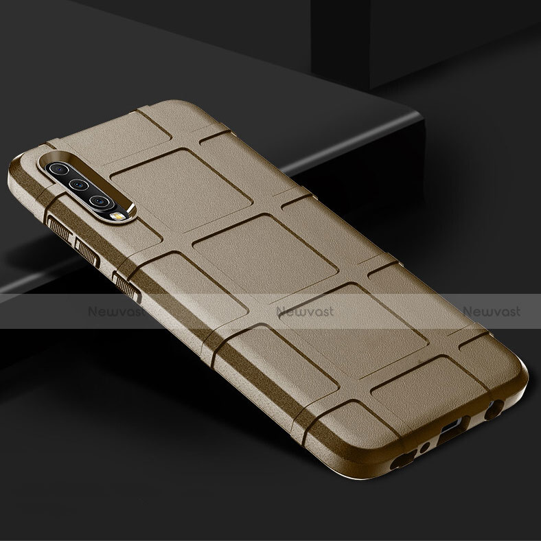 Ultra-thin Silicone Gel Soft Case 360 Degrees Cover S01 for Samsung Galaxy A70 Gold