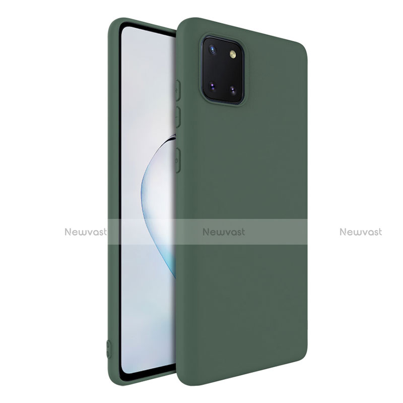 Ultra-thin Silicone Gel Soft Case 360 Degrees Cover S01 for Samsung Galaxy A81 Green