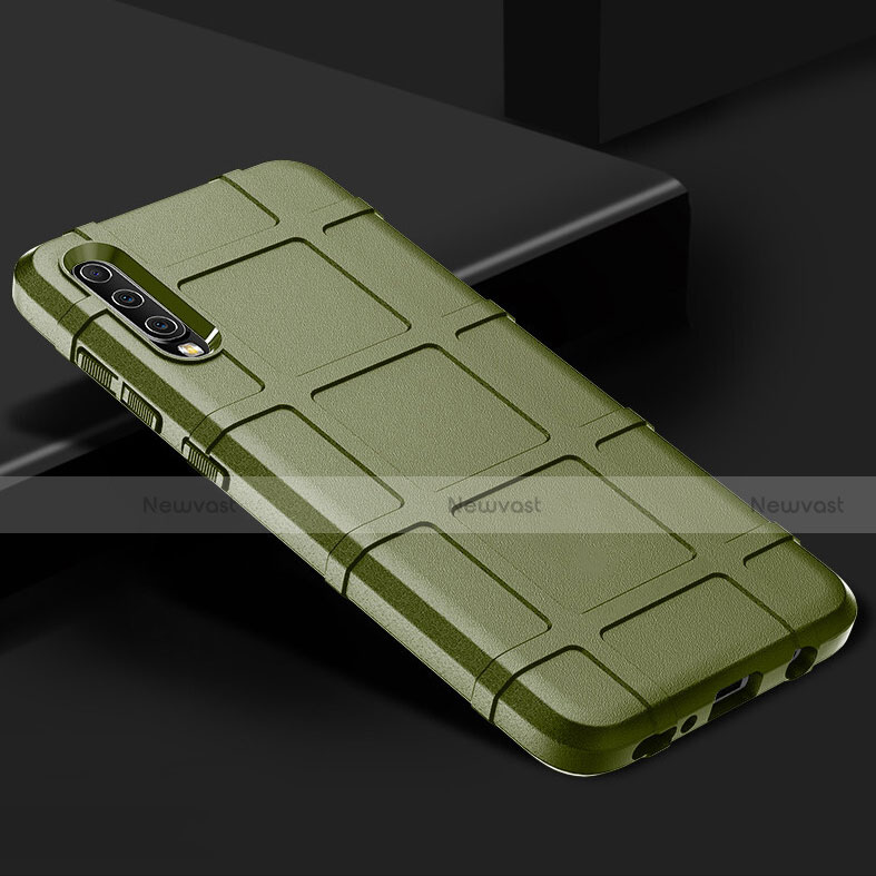 Ultra-thin Silicone Gel Soft Case 360 Degrees Cover S01 for Samsung Galaxy A90 5G Green