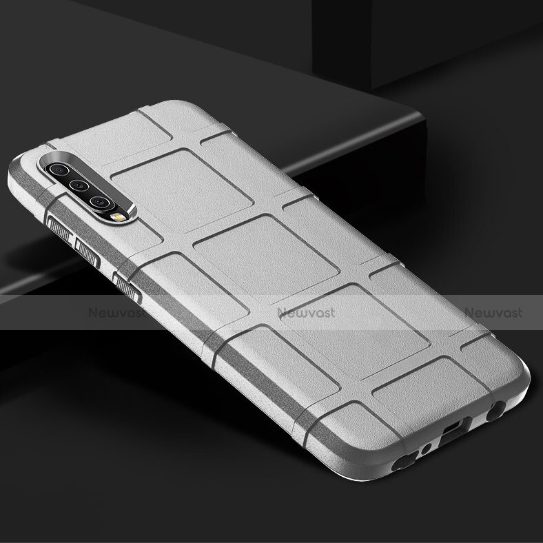 Ultra-thin Silicone Gel Soft Case 360 Degrees Cover S01 for Samsung Galaxy A90 5G Silver