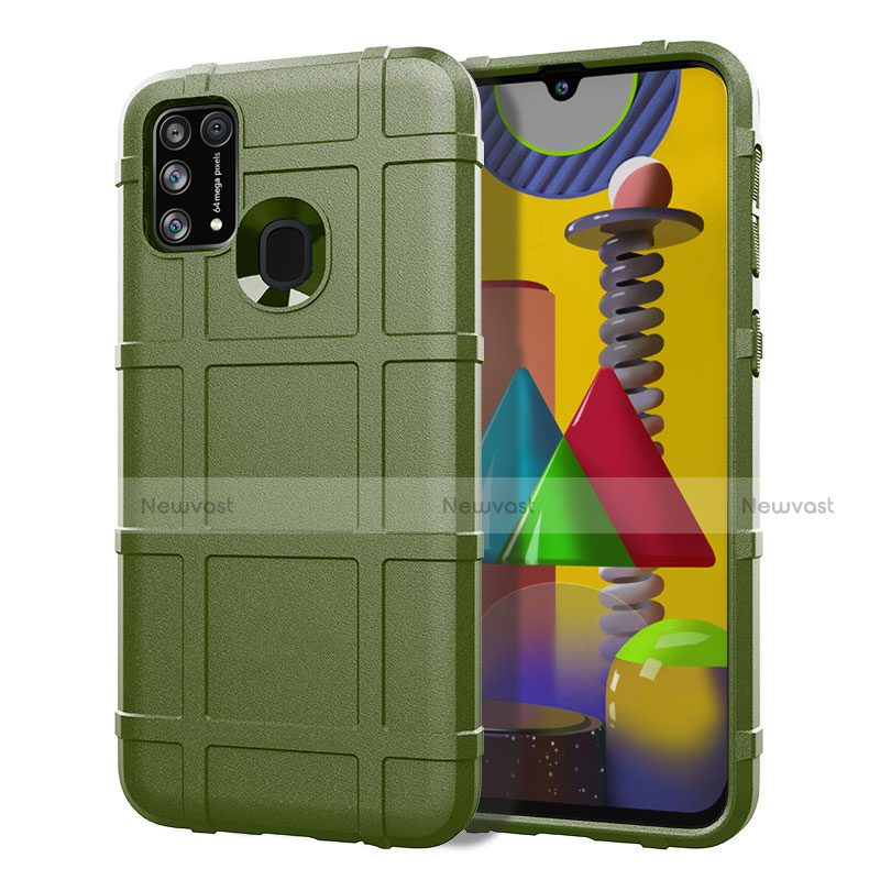 Ultra-thin Silicone Gel Soft Case 360 Degrees Cover S01 for Samsung Galaxy M21s Green