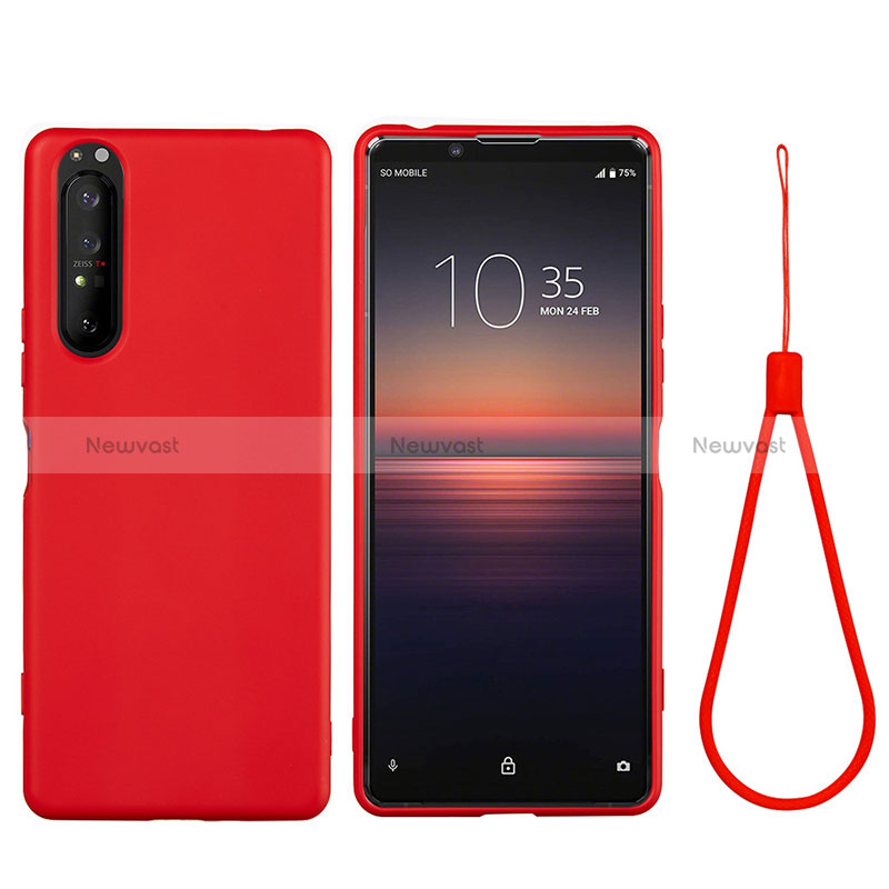 Ultra-thin Silicone Gel Soft Case 360 Degrees Cover S01 for Sony Xperia 1 II Red