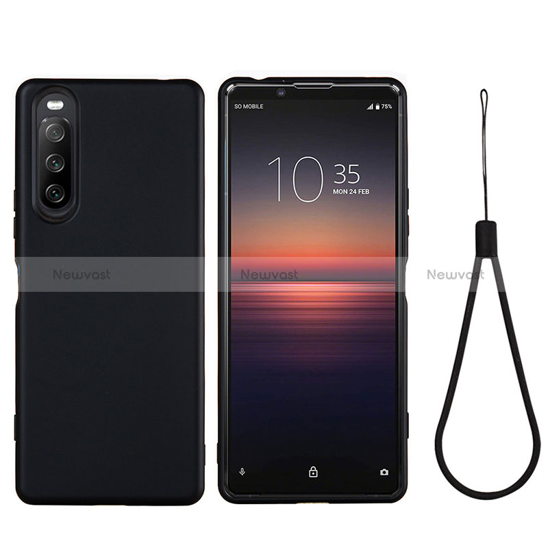 Ultra-thin Silicone Gel Soft Case 360 Degrees Cover S01 for Sony Xperia 10 III Black