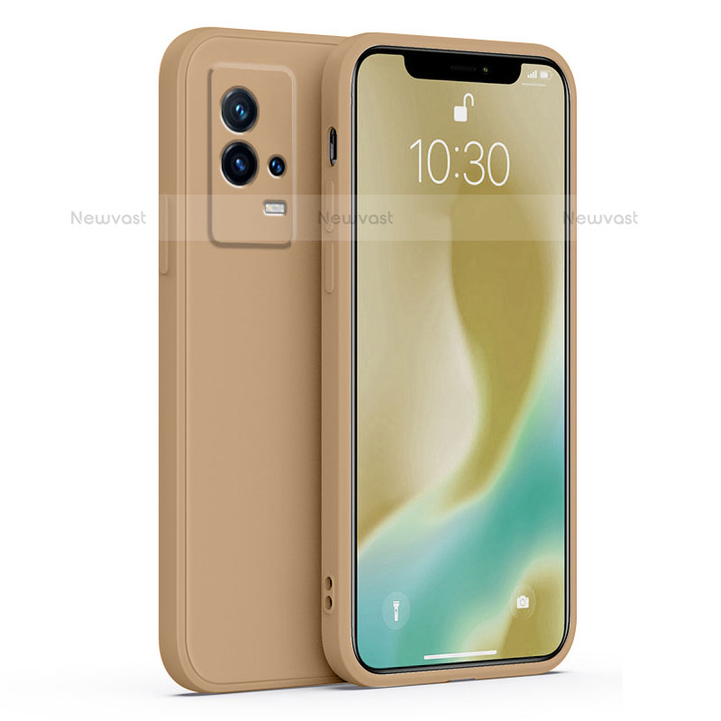 Ultra-thin Silicone Gel Soft Case 360 Degrees Cover S01 for Vivo iQOO 8 Pro 5G Brown